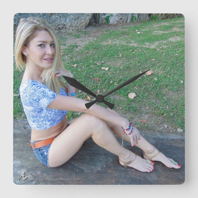 Ghalia Quadratische Wanduhr (Vorderseite)