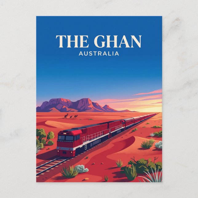 Ghan (Australisches Outback) Australien Postkarte (Vorderseite)