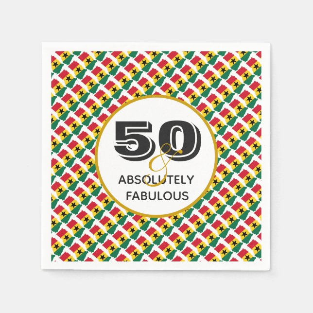 GHANA 50 & Absolut fabelhaftes Celebration Paper Serviette (Vorderseite)