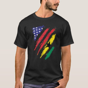 Ghana Amerikanische Flagge USA Patriotenerbe Mon T-Shirt