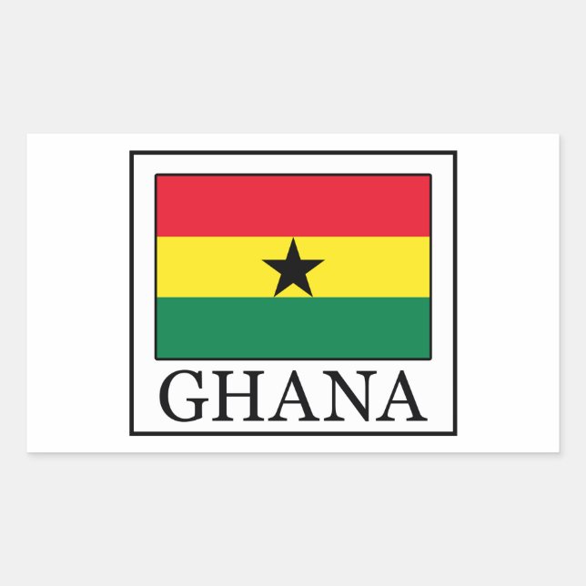 Ghana-Aufkleber Rechteckiger Aufkleber (Vorderseite)