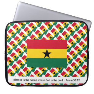 GHANA Black Star Selbesed Nation Christlich Laptop Laptopschutzhülle