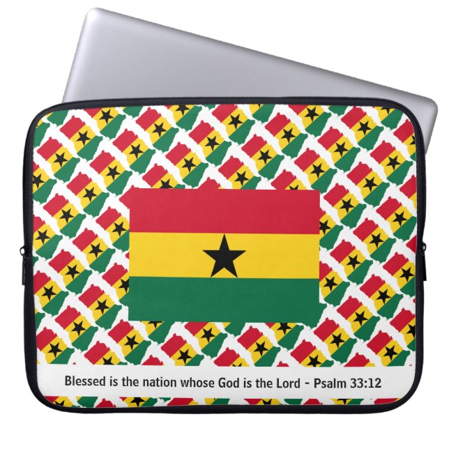 GHANA Black Star Selbesed Nation Christlich Laptop Laptopschutzhülle (Vorderseite)