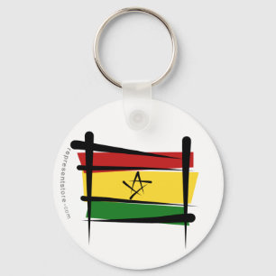 Ghana-Bürsten-Flagge Schlüsselanhänger