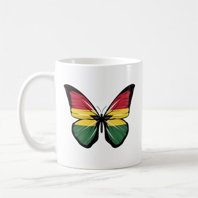 Ghana Butterfly Flag Kaffeetasse (Links)