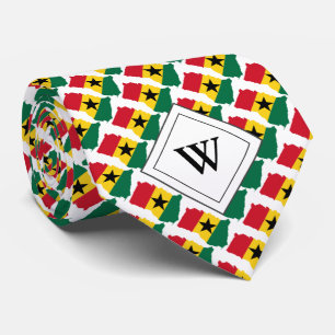 GHANA Christian Scripture Monogram Flag Krawatte