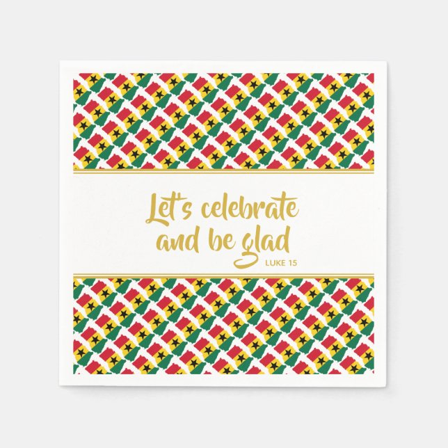 GHANA Christliches Party für kundenspezifische Fei Serviette (Vorderseite)