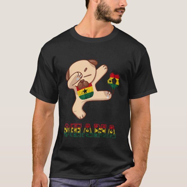 Ghana Dog Ghana Football Team Ghana Flag Ghana P T-Shirt (Vorderseite)