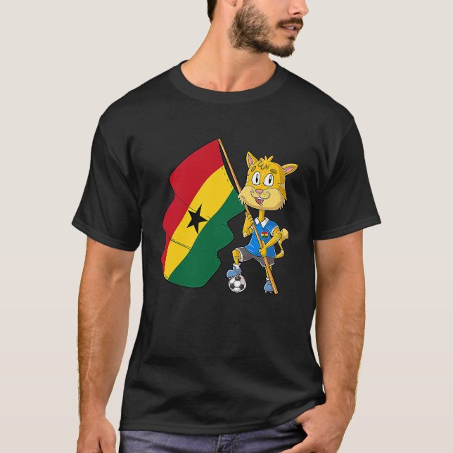 Ghana Fan Cat T-Shirt (Vorderseite)