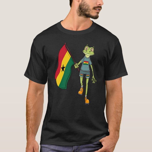 Ghana Fan Frog T-Shirt (Vorderseite)