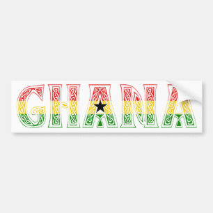 Ghana-Farbentwurf! Autoaufkleber