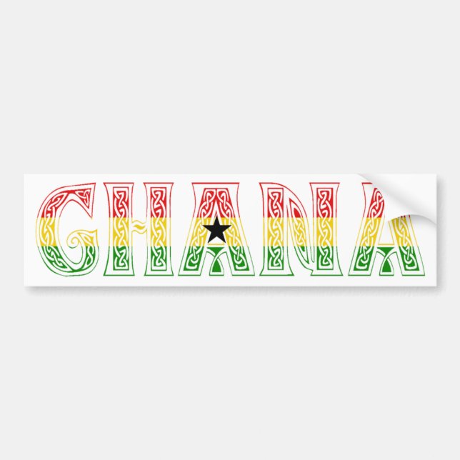 Ghana-Farbentwurf! Autoaufkleber (Vorne)