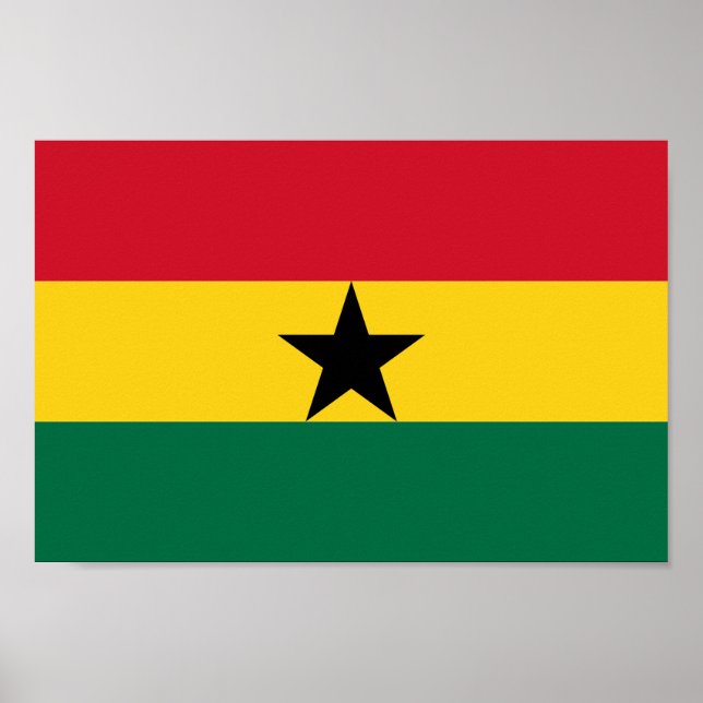 Ghana Flag Afrika Poster (Vorne)