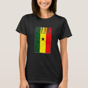 Ghana Flag Art African Country Retro Vintag Grung T-Shirt