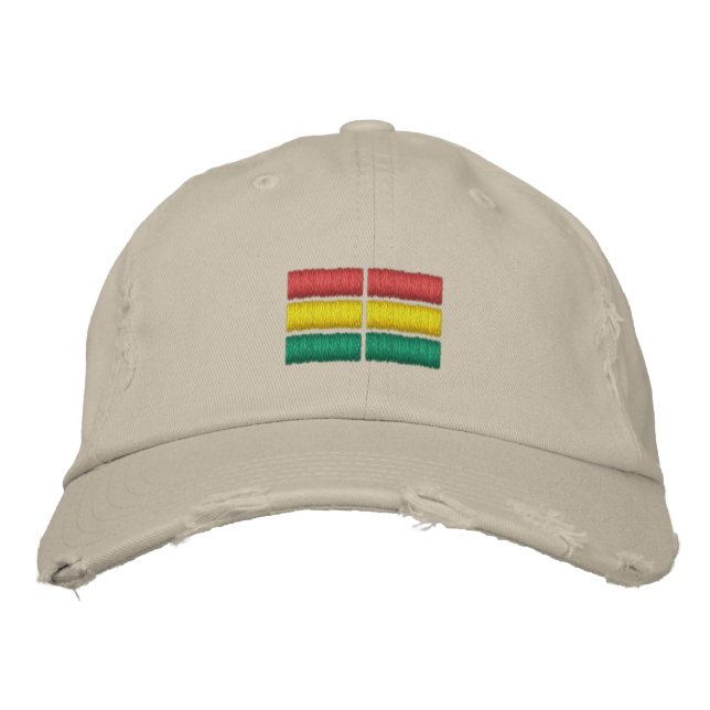 Ghana Flag bestickte Baseballkappe (Vorderseite)