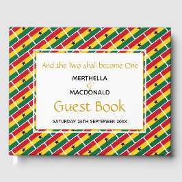 GHANA FLAG Christliche Schrift Ghanaische Hochzeit Gästebuch