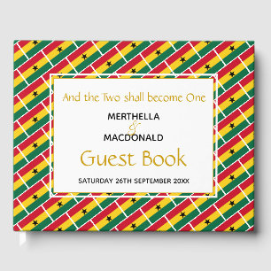GHANA FLAG Christliche Schrift Ghanaische Hochzeit Gästebuch