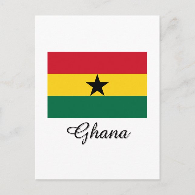 Ghana Flag Design Postkarte (Vorderseite)