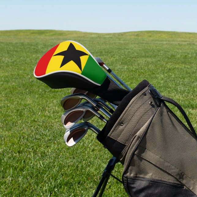 Ghana Flag Golf Headcover (In SItu)