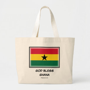 GHANA FLAG   Gott segne   Patriotisch   Ghanaisch Jumbo Stoffbeutel