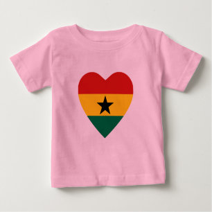 Ghana Flag Herz T - Shirt