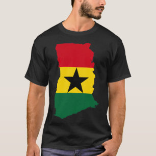 Ghana Flag Karte T-Shirt