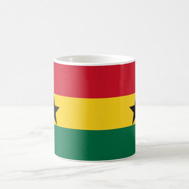 Ghana Flag Keramik Tasse (Mittel)