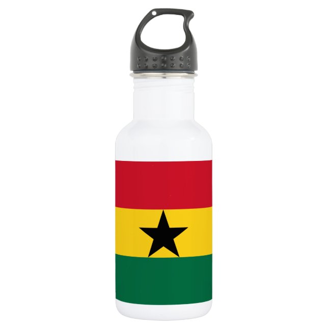 Ghana Flag Liberty Flasche Edelstahlflasche (Vorderseite)
