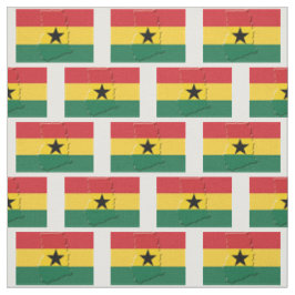 GHANA FLAG Map Kontur Stoff