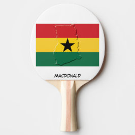 GHANA FLAG & MAP Personalisiert Tischtennis Schläger