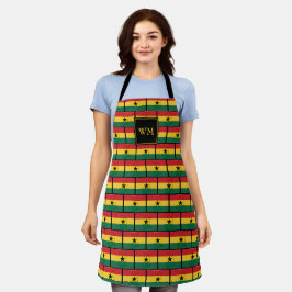 GHANA FLAG | Monogramm | Ghanaisch Schürze