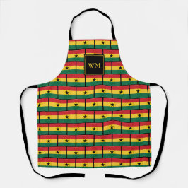 GHANA FLAG | Monogramm | Ghanaisch Schürze