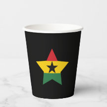 Ghana Flag Paper Cups