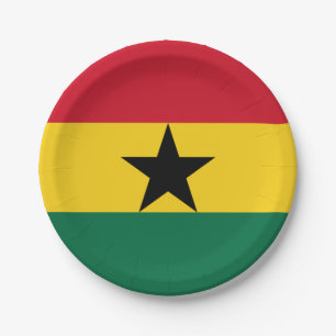 Ghana flag Paper Plate Pappteller