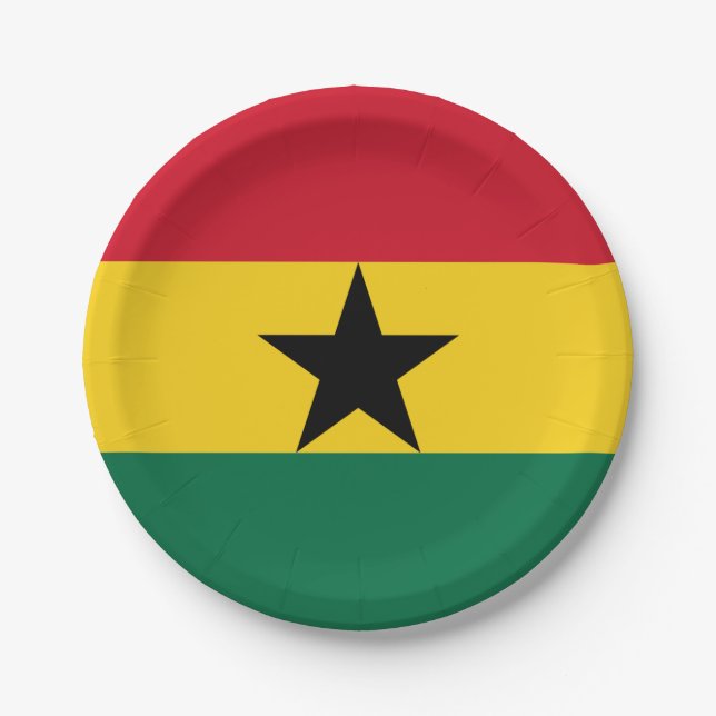 Ghana flag Paper Plate Pappteller (Vorderseite)