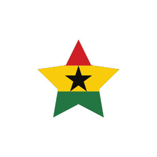 Ghana Flag Paper Teller