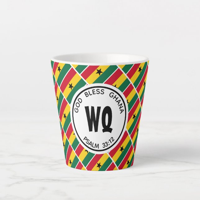 GHANA FLAG Patriotic Customizable Milchtasse (Vorderseite)