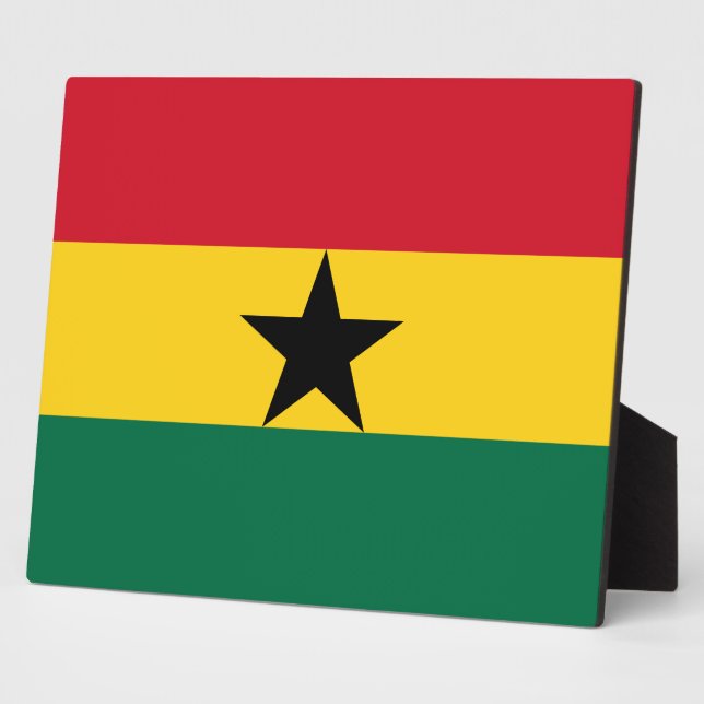 Ghana Flag Plaque Fotoplatte (Seite)