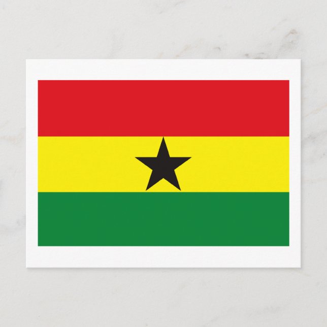 Ghana Flag Postcard Postkarte (Vorderseite)