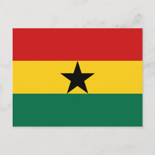 Ghana Flag Postcard Postkarte