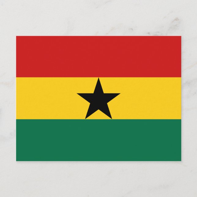Ghana Flag Postcard Postkarte (Vorderseite)