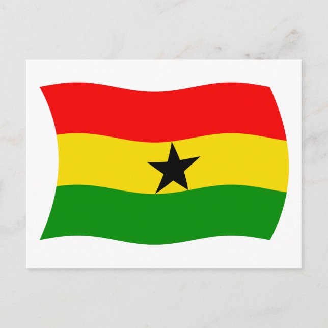 Ghana Flag Postcard Postkarte (Vorderseite)