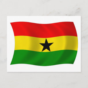 Ghana Flag Postcard Postkarte