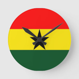 Ghana flag runde wanduhr
