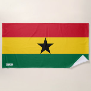 Ghana Flag Splendid Patriotic Strandtuch