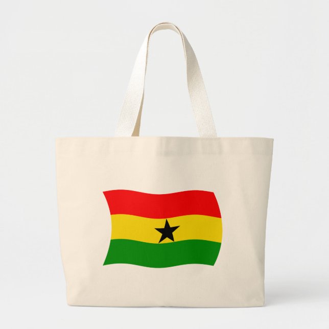 Ghana Flag Tote Bag Jumbo Stoffbeutel (Vorne)