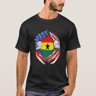 Ghana-Flagge Amerikanisch Stolz auf mein ghanaisch T-Shirt