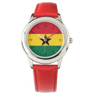 Ghana-Flagge Armbanduhr