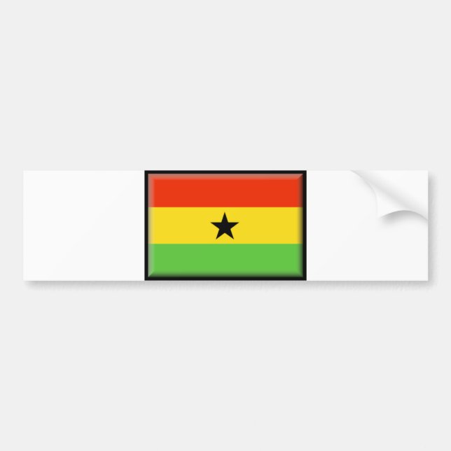 Ghana-Flagge Autoaufkleber (Vorne)