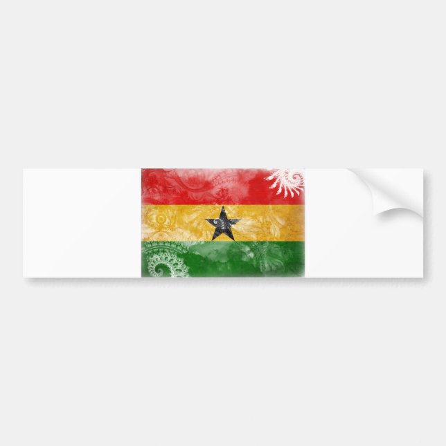 Ghana-Flagge Autoaufkleber (Vorne)